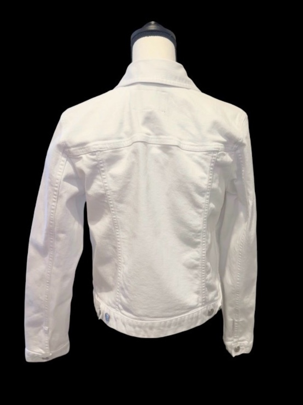 BANANA Republic white denim jacket women’s size Medium - Picture 8 of 17